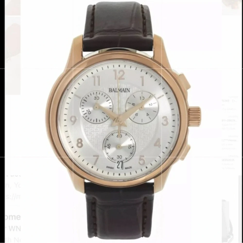 Balmain Madrigal Chrono leather strap watch